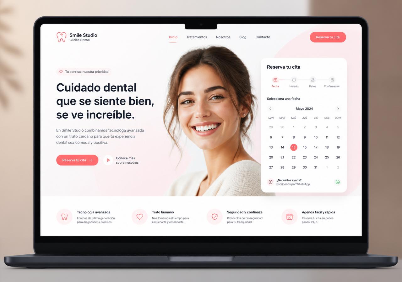 Ejemplo de landing para Dentista