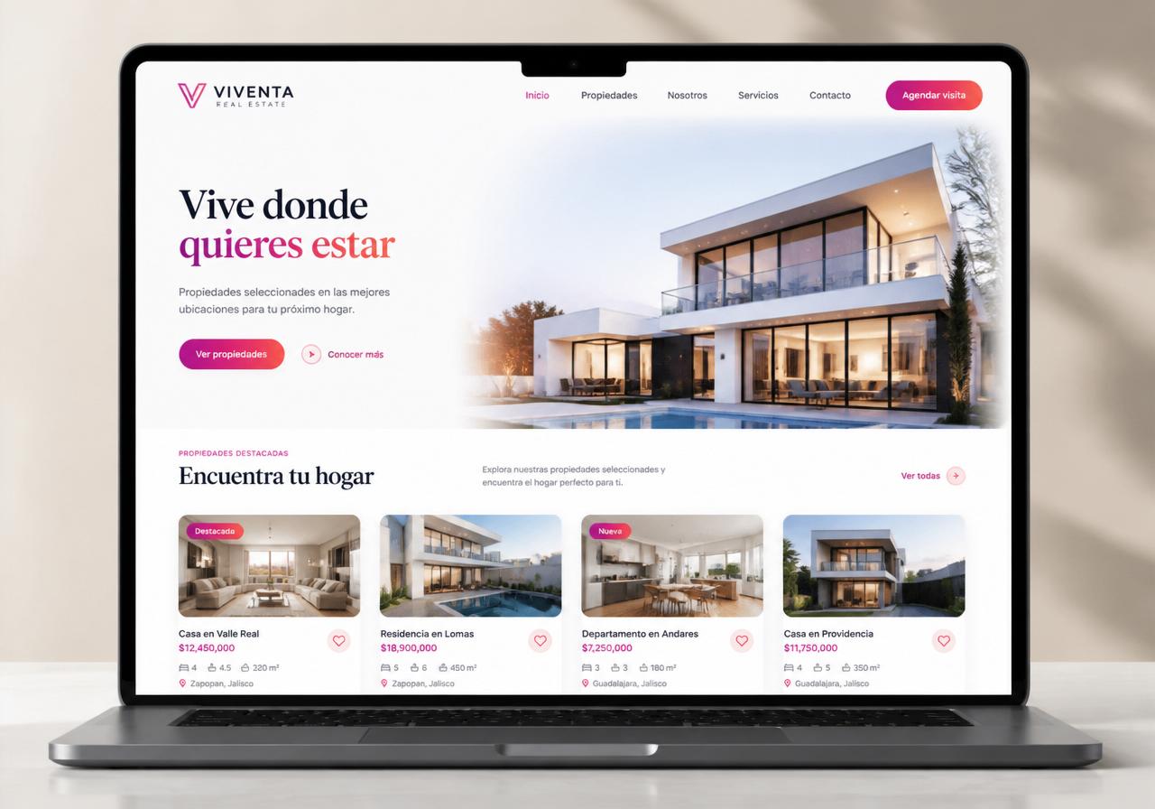 Ejemplo de landing para Inmobiliaria